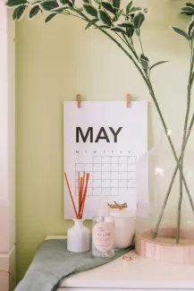 white May calendar by Maddi Bazzocco courtesy of Unsplash.