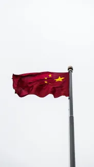red national flag by Alejandro Luengo courtesy of Unsplash.
